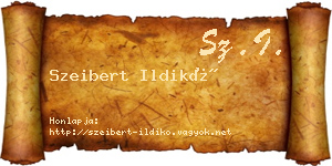 Szeibert Ildikó névjegykártya