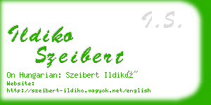 ildiko szeibert business card